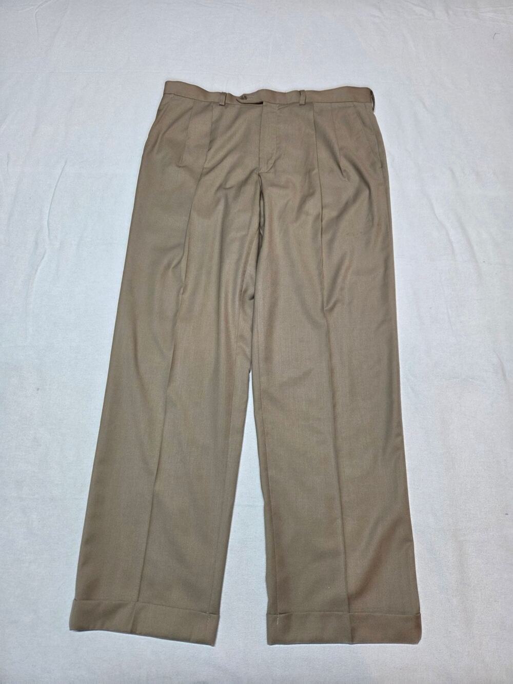 Lauren Ralph Lauren Men's Taupe Dress Pants with Cuffs Size 34x30
